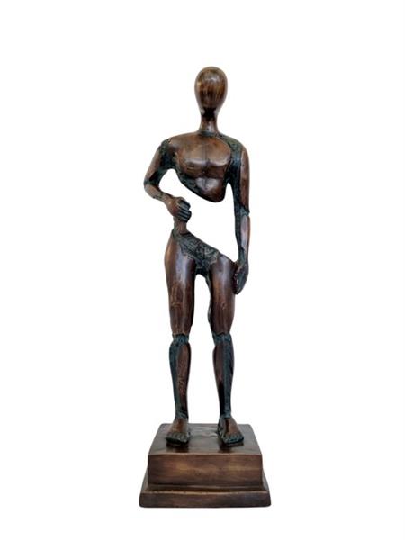 Grote foto sculptuur abstract human figurine 46 cm brons antiek en kunst curiosa en brocante