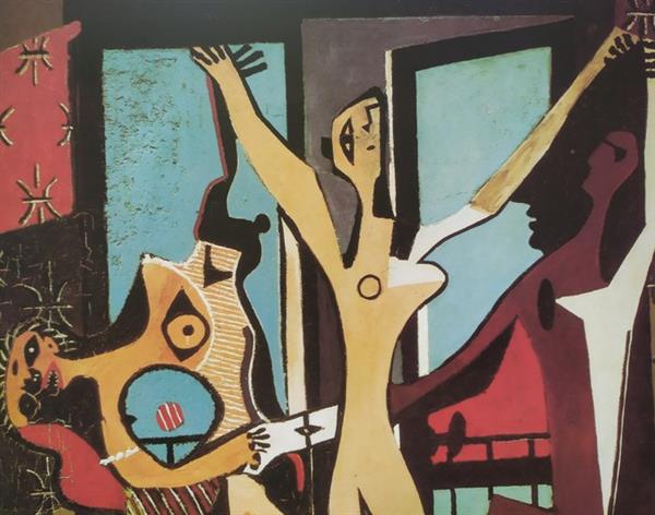 Grote foto pablo picasso 1881 1973 after la danza 1925 50x70cm antiek en kunst curiosa en brocante