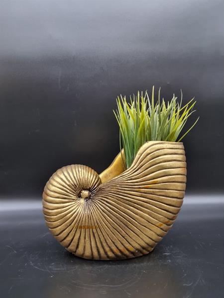 Grote foto bloempot ammoniet plantenpot polysteen antiek en kunst curiosa en brocante