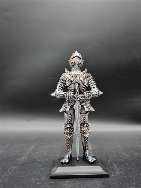 Grote foto beeld knight in armor with sword 22 cm hars antiek en kunst curiosa en brocante