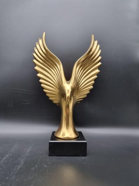 Grote foto sculptuur gold eagle ceramic 35 cm keramiek antiek en kunst curiosa en brocante