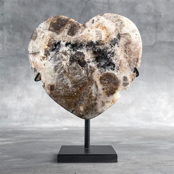 Grote foto geen reserveprijs prachtig kristalkwarts hart hoogte 19 cm breedte 14 cm 1800 g antiek en kunst curiosa en brocante