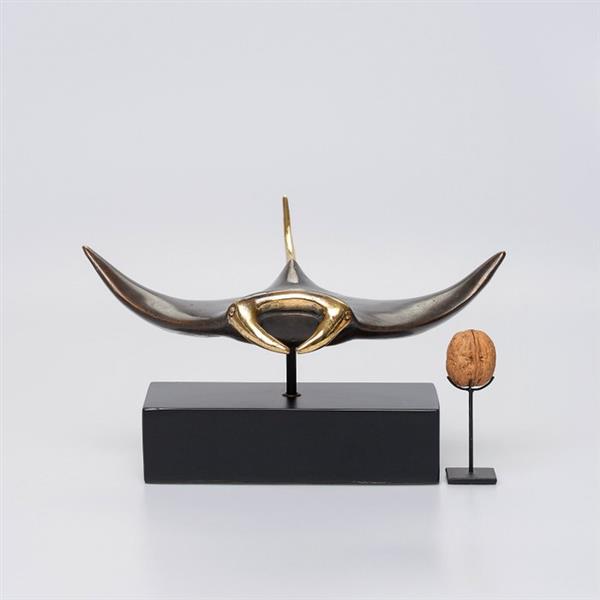Grote foto sculptuur no reserve price bronze manta ray sculpture with polished accents on base 16 cm bro antiek en kunst curiosa en brocante