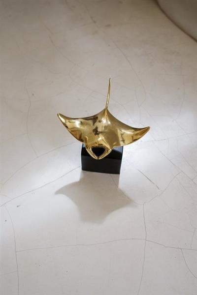 Grote foto sculptuur no reserve price sculpture manta ray on a base 11.5 cm brons antiek en kunst curiosa en brocante