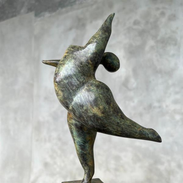 Grote foto sculptuur no reserve price voluptuous dancing lady statue patinated bronze 26 cm brons antiek en kunst curiosa en brocante