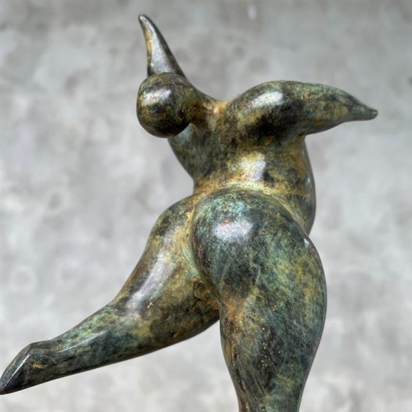 Grote foto sculptuur no reserve price voluptuous dancing lady statue patinated bronze 26 cm brons antiek en kunst curiosa en brocante