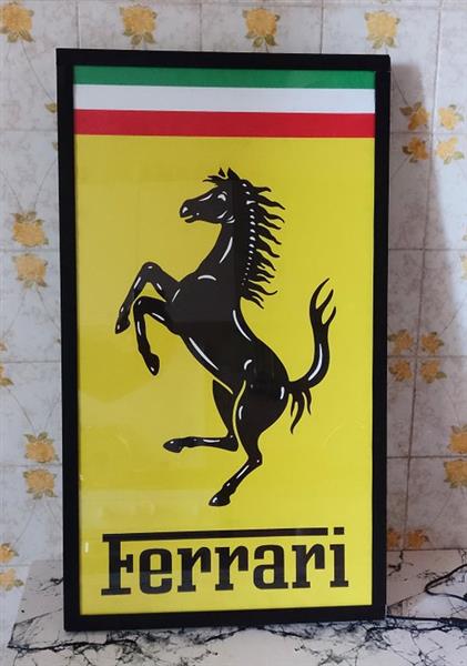 Grote foto ferrari lichtbord hars polyester antiek en kunst curiosa en brocante