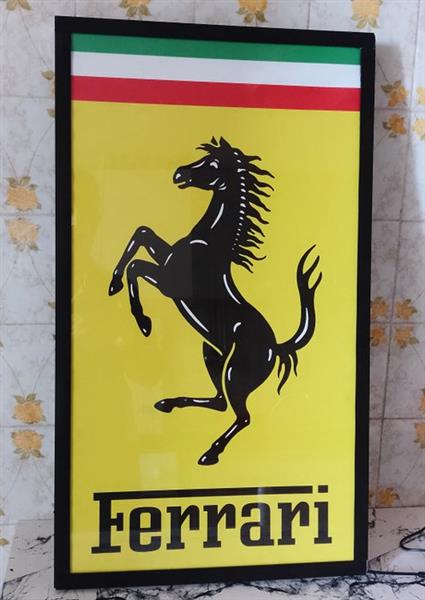 Grote foto ferrari lichtbord hars polyester antiek en kunst curiosa en brocante