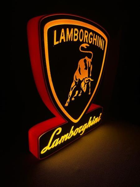 Grote foto lamborghini lichtbord plastic antiek en kunst curiosa en brocante