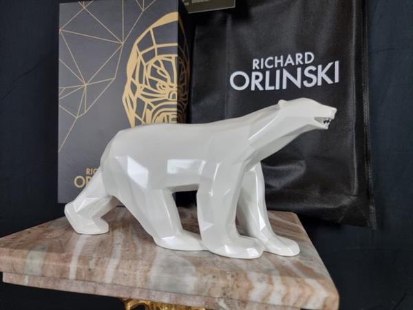 Grote foto richard orlinski 1966 sculptuur polar bear new gift box 12 cm hars antiek en kunst curiosa en brocante