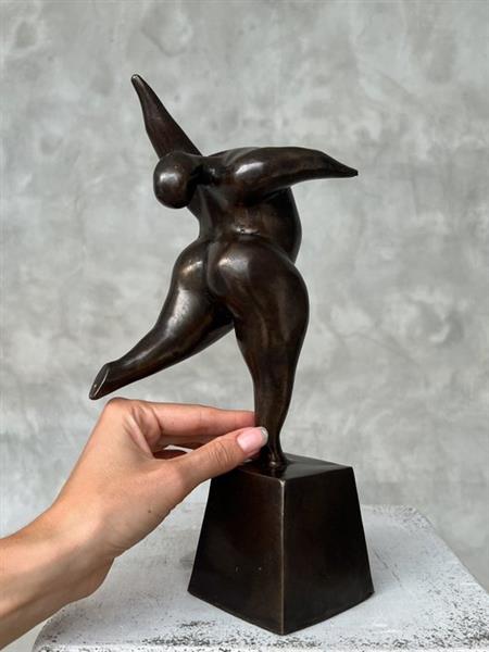 Grote foto sculptuur no reserve price voluptuous dancing lady statue bronze 26 cm brons antiek en kunst curiosa en brocante