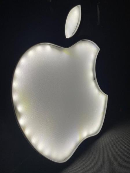 Grote foto apple lichtbord plastic antiek en kunst curiosa en brocante