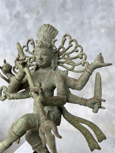 Grote foto sculptuur no reserve price sculpture of a patinated shiva in a dancing pose 26 cm brons antiek en kunst curiosa en brocante