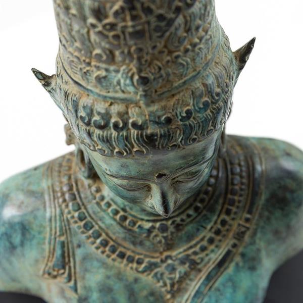 Grote foto sculptuur no reserve price antiqued thai buddha on stand 27 cm brons antiek en kunst curiosa en brocante