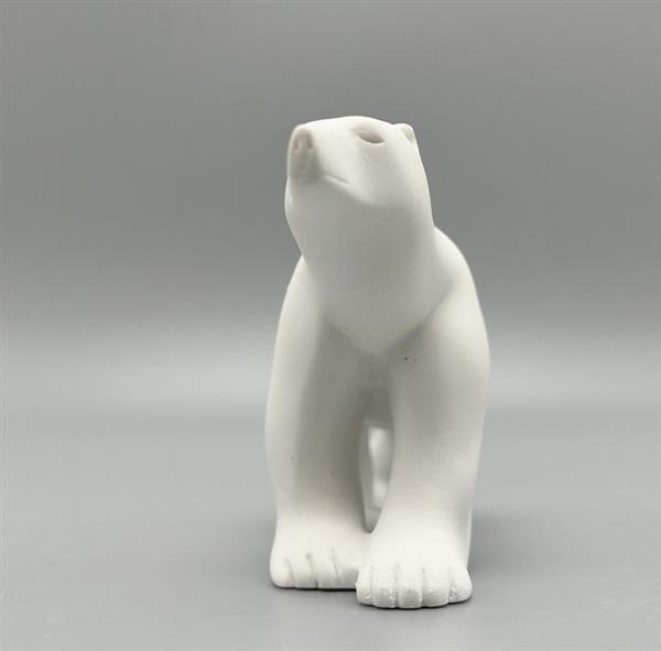 Grote foto pompon s beeldje polar bear hars polyester antiek en kunst curiosa en brocante