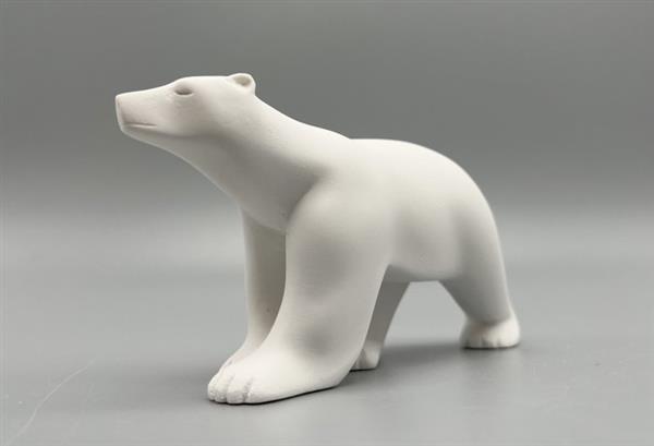 Grote foto pompon s beeldje polar bear hars polyester antiek en kunst curiosa en brocante