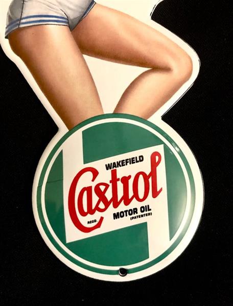 Grote foto castrol motor oil reclamebord een britse pin up reclamebord uit de jaren 90 gemaakt in het vere antiek en kunst curiosa en brocante