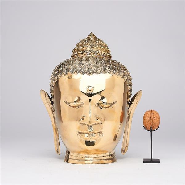 Grote foto sculptuur no reserve price buddha head sculpture 25 cm brons antiek en kunst curiosa en brocante