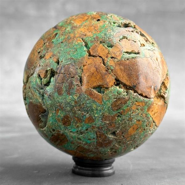 Grote foto geen reserveprijs prachtige groene smithsonite bol met standaard bol 1700 g antiek en kunst curiosa en brocante