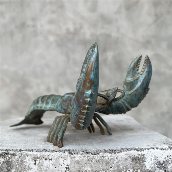 Grote foto sculptuur no reserve price bronze patinated lobster sculpture 11 cm brons antiek en kunst curiosa en brocante