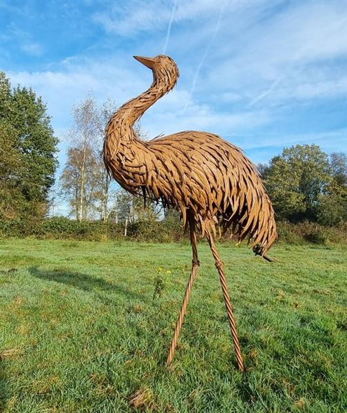 Grote foto figuur xxl struisvogel ijzer gegoten gesmeed antiek en kunst curiosa en brocante