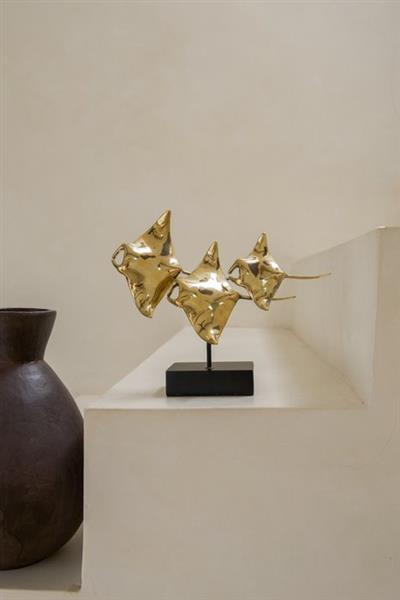 Grote foto sculptuur no reserve price bronze sculpture of a manta ray family 22 cm brons antiek en kunst curiosa en brocante