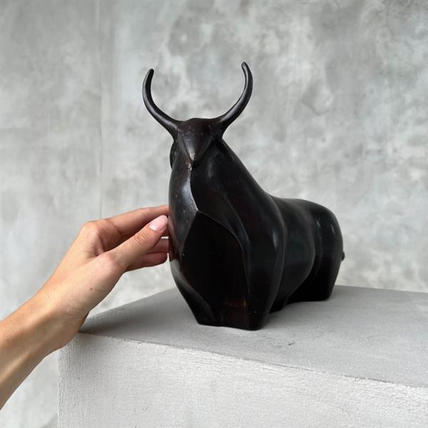 Grote foto sculptuur no reserve price abstract bull sculpture 15 cm brons antiek en kunst curiosa en brocante