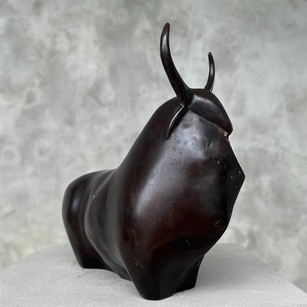 Grote foto sculptuur no reserve price abstract bull sculpture 15 cm brons antiek en kunst curiosa en brocante