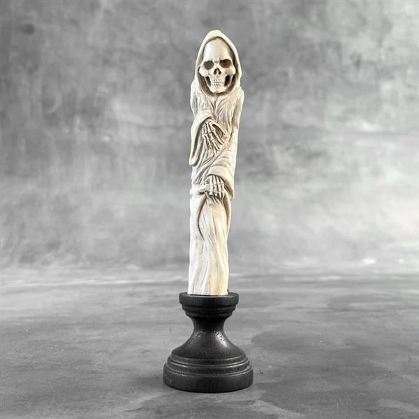 Grote foto snijwerk no reserve price a grim reaper carving from a deer antler on a custom stand 18 cm h antiek en kunst curiosa en brocante