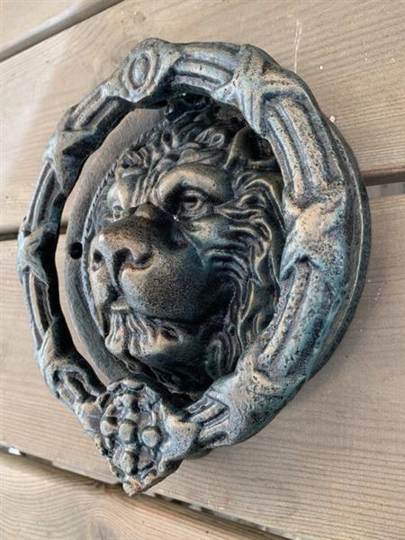 Grote foto deurklopper leeuwenkop deurklopper recent antiek en kunst curiosa en brocante