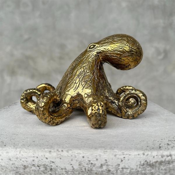 Grote foto sculptuur no reserve price a polished octopus sculpture in bronze 11 cm brons antiek en kunst curiosa en brocante