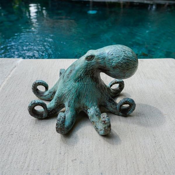 Grote foto sculptuur no reserve price a patinated octopus sculpture in bronze 15 cm brons antiek en kunst curiosa en brocante