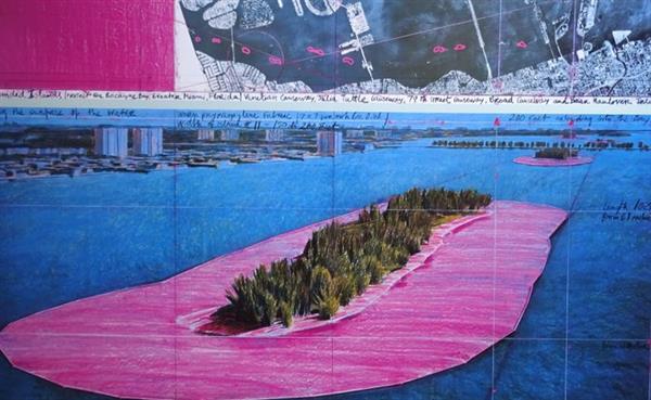 Grote foto christo project surrounded islands 1980 83 antiek en kunst curiosa en brocante