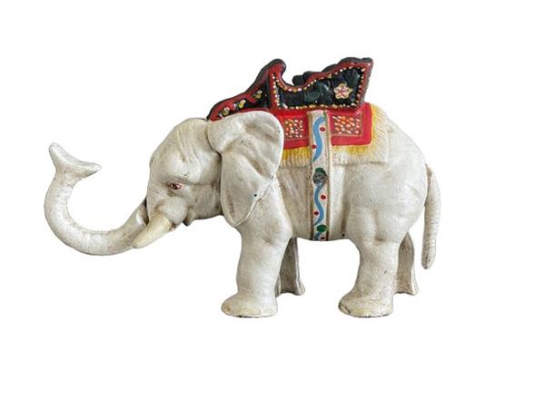 Grote foto decoratief ornament mechanische spaarpot olifant europa antiek en kunst curiosa en brocante