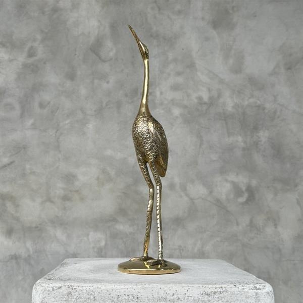 Grote foto sculptuur no reserve price bring the beauty of nature indoors with a gold accent bronze crane sta antiek en kunst curiosa en brocante