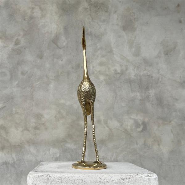 Grote foto sculptuur no reserve price bring the beauty of nature indoors with a gold accent bronze crane sta antiek en kunst curiosa en brocante