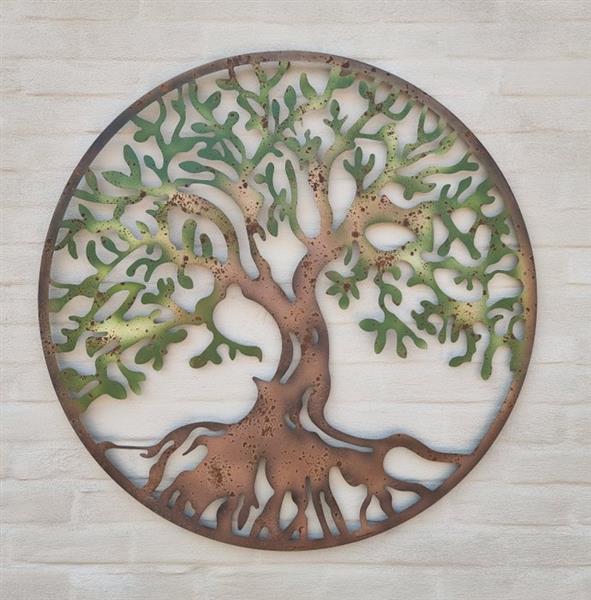 Grote foto beeldje tree of life 80 cm ijzer gegoten gesmeed antiek en kunst curiosa en brocante