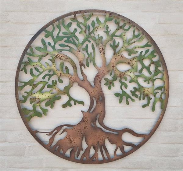 Grote foto beeldje tree of life 80 cm ijzer gegoten gesmeed antiek en kunst curiosa en brocante