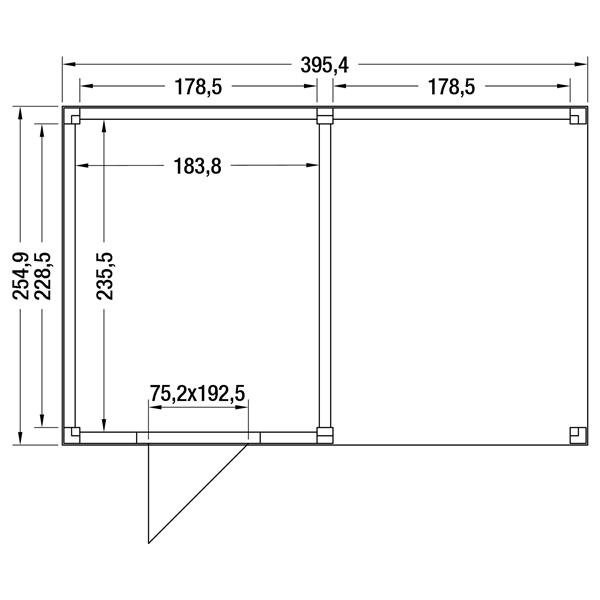 Grote foto actiemodel douglas tuinhuis hr 400x250x245cm tuin en terras tuinhuisjes en blokhutten