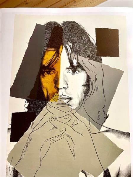 Grote foto andy warhol after mick jagger 1975 antiek en kunst curiosa en brocante