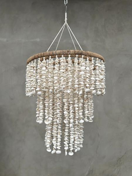 Grote foto no reserve price sl08 stunning large handmade shell chandelier hanging lamp kroonluchter s antiek en kunst curiosa en brocante