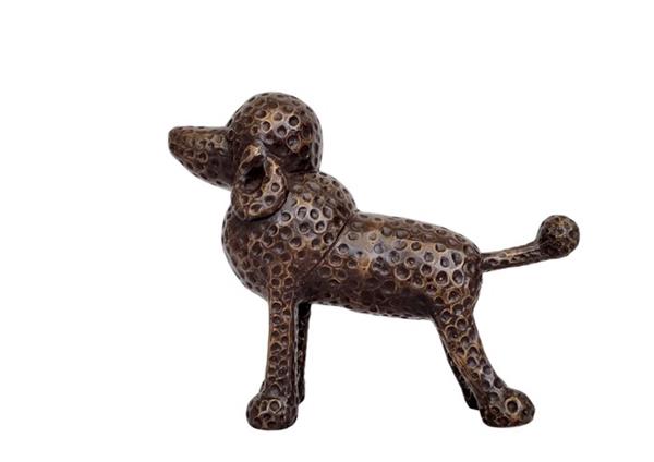 Grote foto beeldje a cute poodle brons antiek en kunst curiosa en brocante