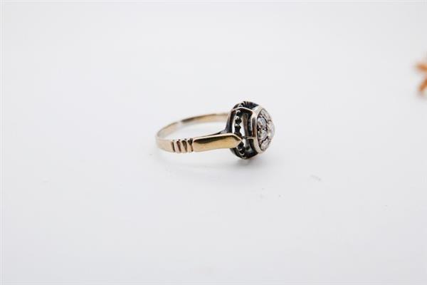 Grote foto ring 19.2 kt. witgoud diamant antiek en kunst curiosa en brocante