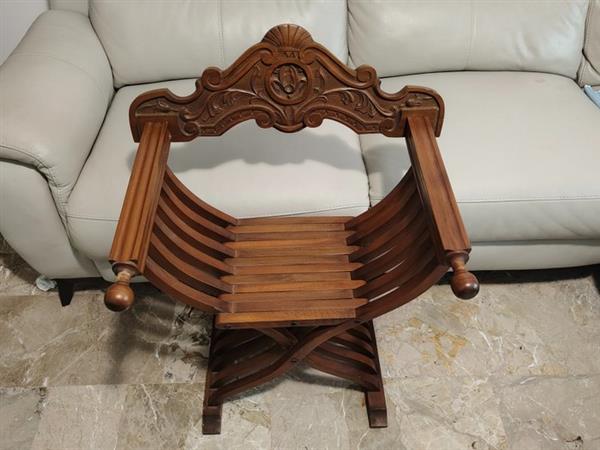 Grote foto savonarola stoel hout antiek en kunst curiosa en brocante