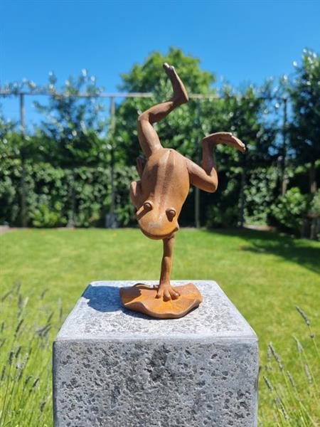 Grote foto beeldje a crazy frog ijzer gegoten gesmeed antiek en kunst curiosa en brocante