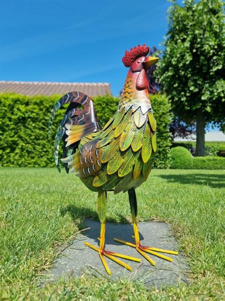 Grote foto beeldje a rooster ijzer gegoten gesmeed antiek en kunst curiosa en brocante