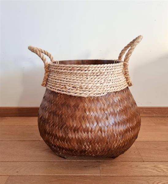 Grote foto tribal bamboo woven basket zonder minimumprijs antiek en kunst curiosa en brocante