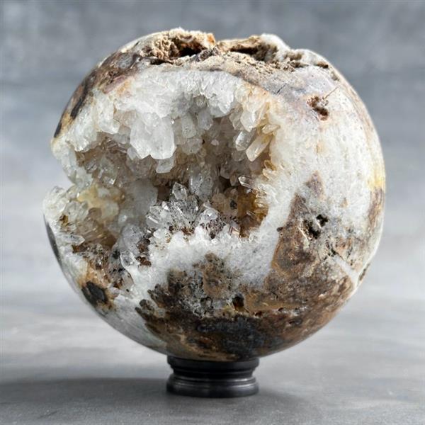 Grote foto geen reserveprijs prachtig zebra kristal bol op een aangepaste standaard 2300 g 1 antiek en kunst curiosa en brocante