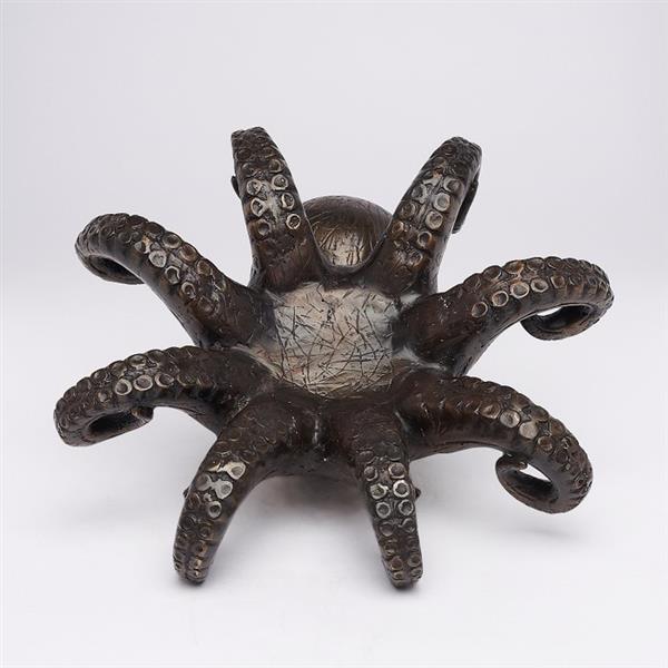 Grote foto sculptuur sculpture octopus bronze 15 cm brons antiek en kunst curiosa en brocante