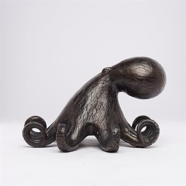 Grote foto sculptuur sculpture octopus bronze 15 cm brons antiek en kunst curiosa en brocante